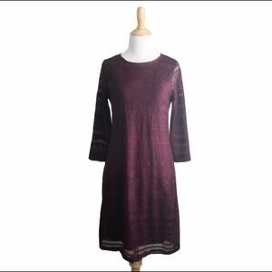 VERSE NWT "Anaya" Burgundy Red Lace 3/4-Sleeve Dress Size XS